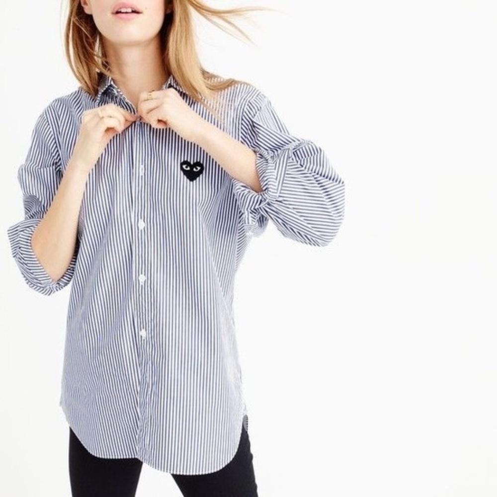 PLAY Comme des Garçons Striped Button Down Shirt